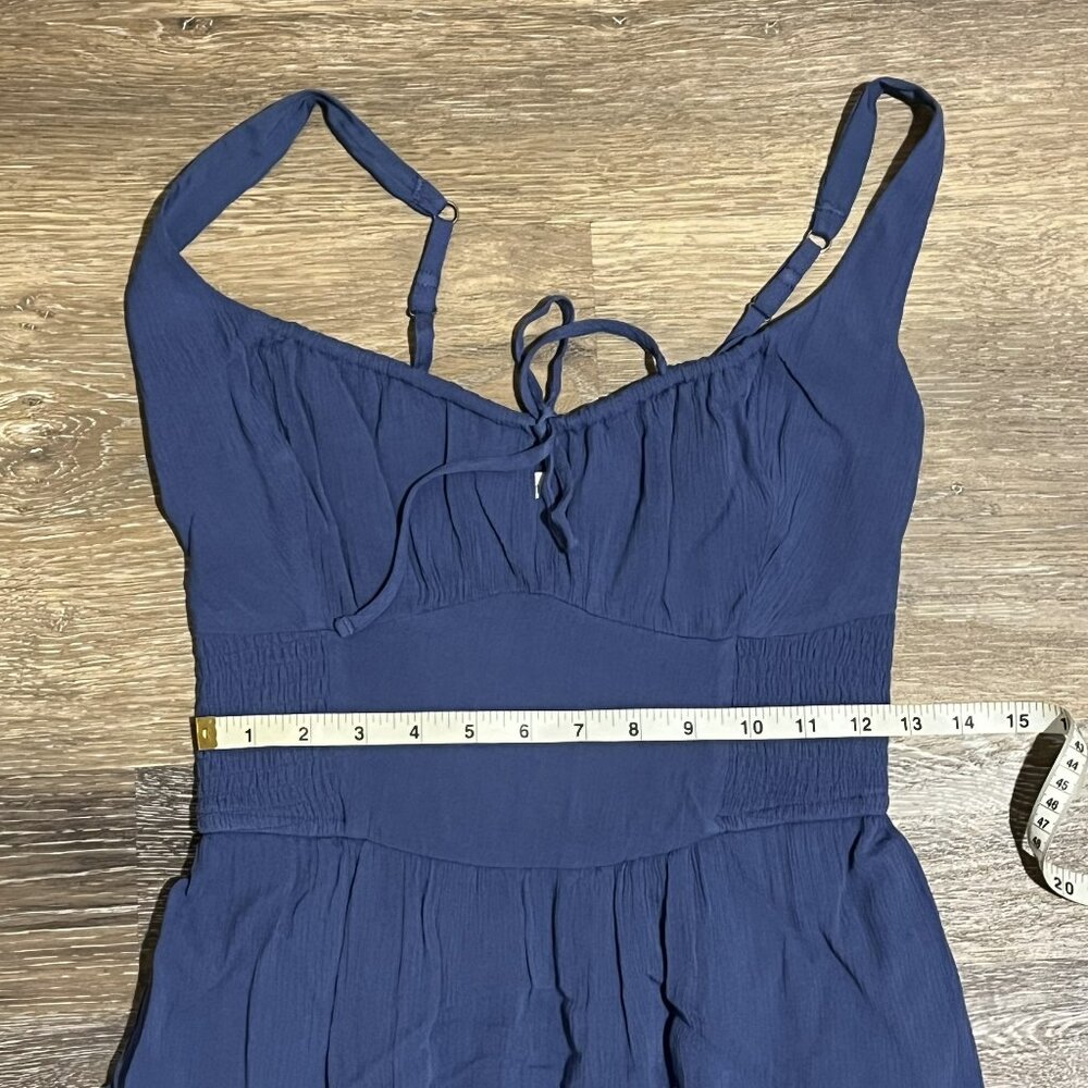 Hollister Sofia Side-Smocked Maxi Dress in Blue - Picture 5 of 7